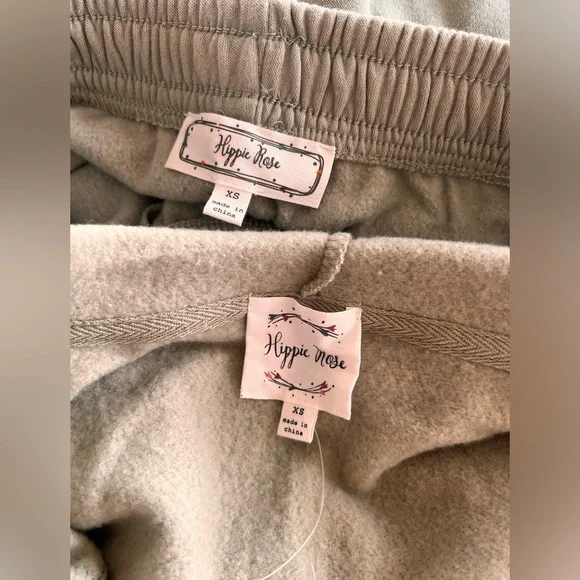 New 2PC Set Hippie Rose Junior Fleece Cargo Sweatshirt Sweatpants Size XS - Picture 7 of 10